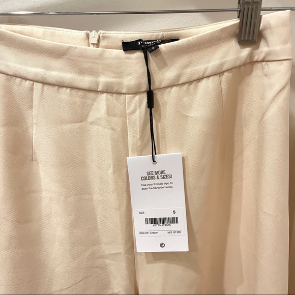 NWT. POMELO TROUSERS CREAM Wide Leg - Picture 2 of 4